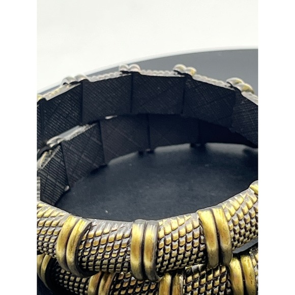 Kenneth Jay Lane KJL Snake Serpent Wrap Watch Bracelet Antique Gold Tone New Bat main image 9